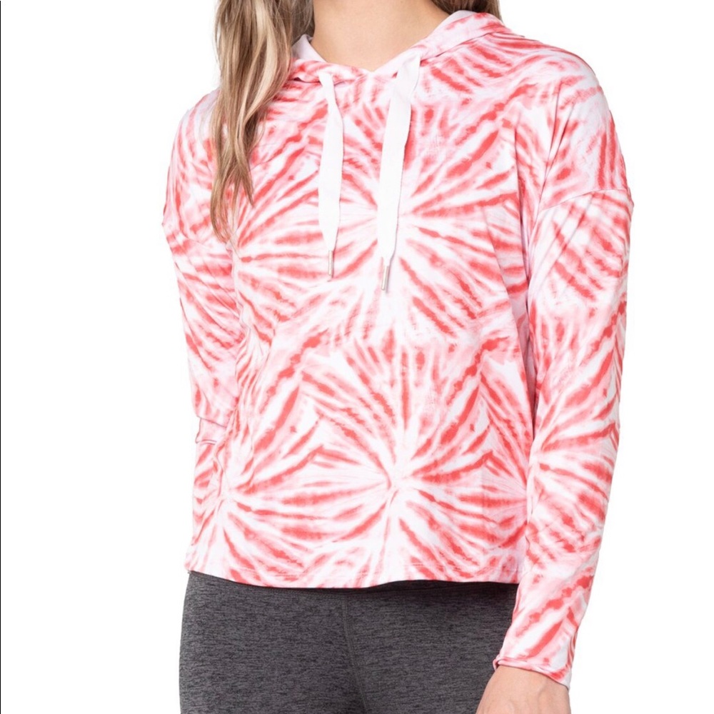 NWT KYODAN TIE DYE‎ MOSS JERSEY CROP HOODIE